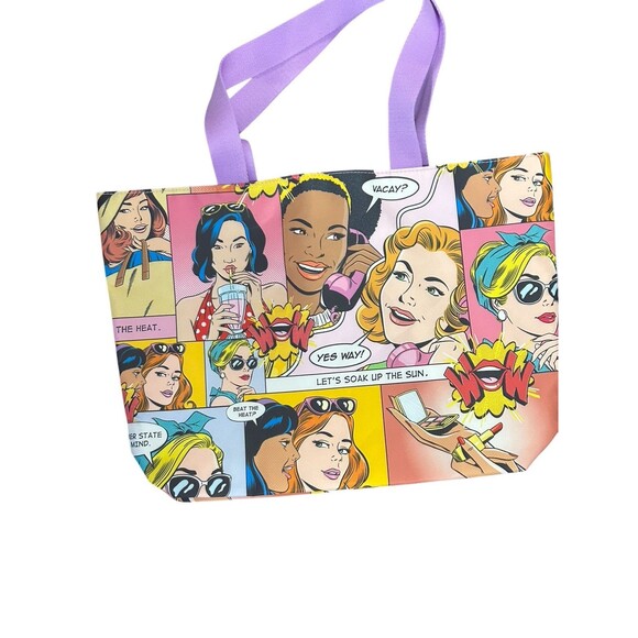 Estee Lauder Tote Bag Comic Pop Art Print 12in X 17in - Picture 2 of 4